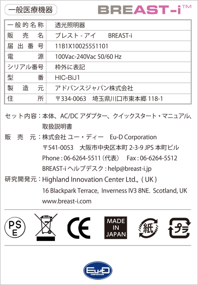 BREAST-i（ブレスト アイ）の商品表示